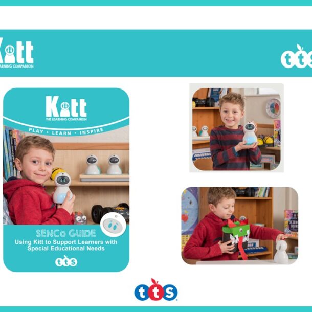 Kitt SENCO Guide Front Cover, featuring an image of a school child holding Kitt the learning companion.