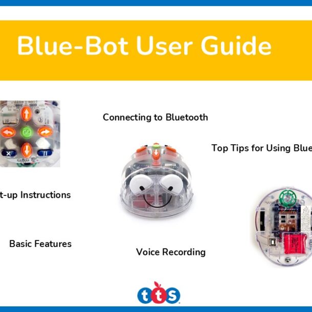 Blue-Bot User Guide Front Cover, featuring images of Blue-Bot.