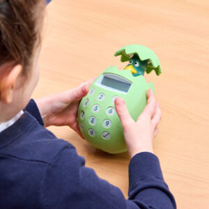 Boy playing with Eggcellent Maths