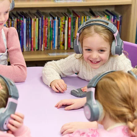 Children using the TTS ClassCast for collaborative learning